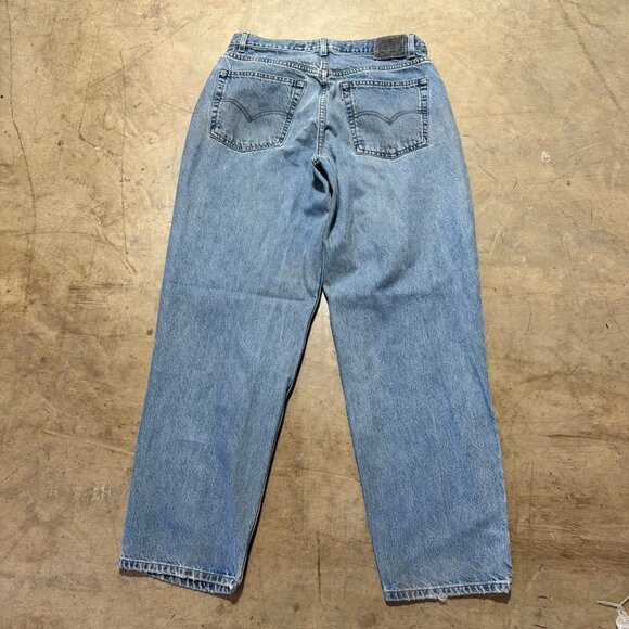 VINTAGE Levis Jeans Mens 36x34 Blue SilverTab Baggy Wide Leg Skater USA 90s Y2K - Picture 2 of 10